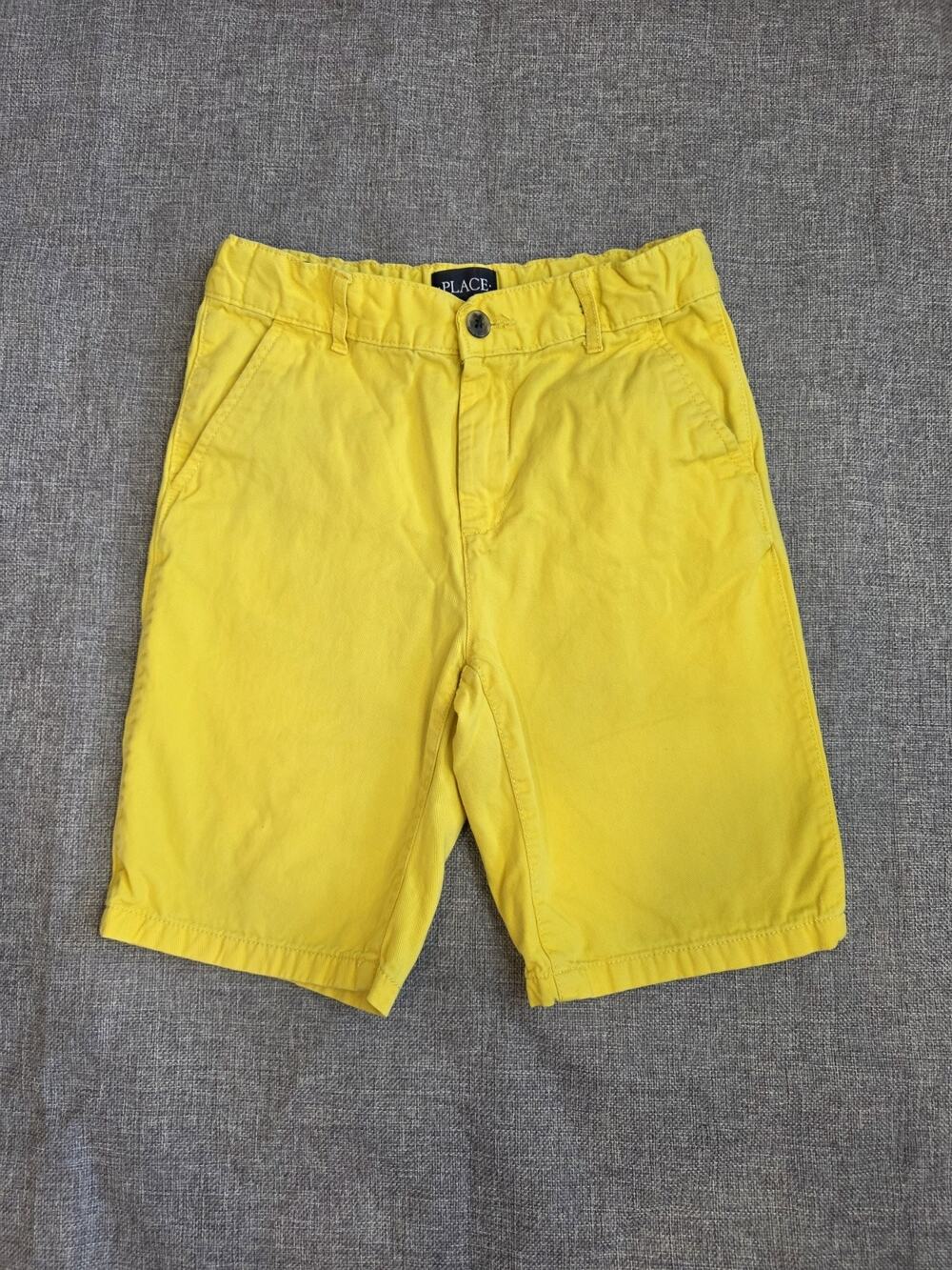 Boys Childrens Place Yellow Chino Shorts Size 10